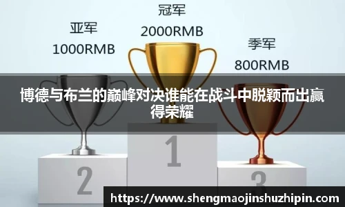 vsport博德与布兰的巅峰对决谁能在战斗中脱颖而出赢得荣耀